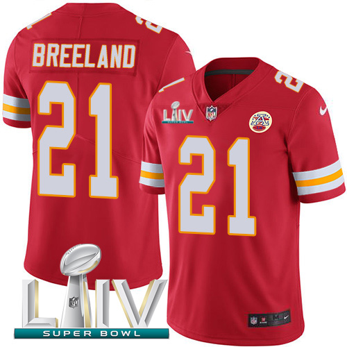 Kansas City Chiefs Nike 21 Bashaud Breeland Red Super Bowl LIV 2020 Team Color Men Stitched NFL Vapor Untouchable Limited Jersey